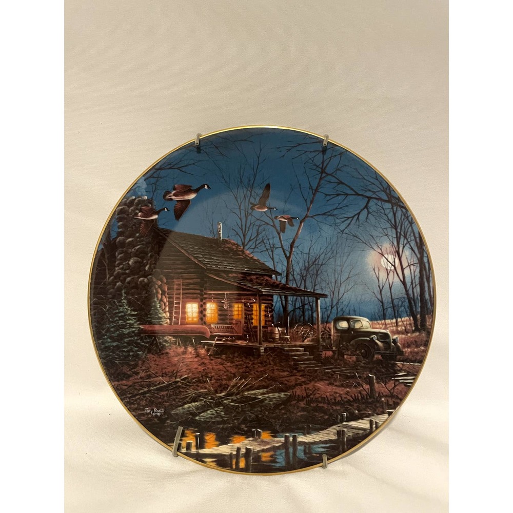 1986 Terry Redlin EVENING RETREAT Collector Plate #5185/9500 H.H.